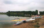 Astbury Mere windsurfers